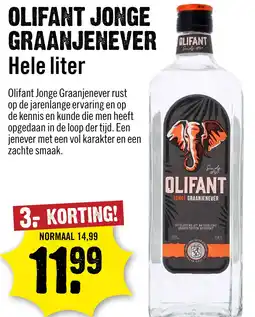 Dirck 3 Olifant Graanjenever 100 cl aanbieding