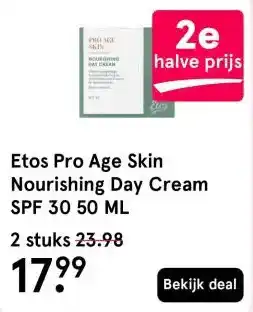 Etos Etos Pro Age Skin Nourishing Day Cream SPF 30 50 ML aanbieding