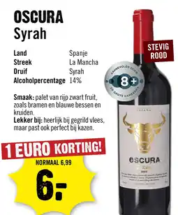 Dirck 3 Oscura Syrah Edicion Limitada 75 cl aanbieding