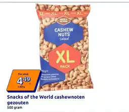 Action Snacks of the World cashewnoten gezouten aanbieding