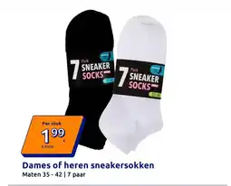 Action Dames of heren sneakersokken aanbieding