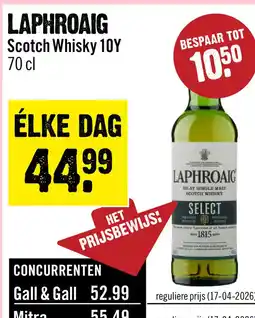 Dirck 3 Laphroaig 10 Year Old Islay Single Malt Scotch Whisky 70 cl aanbieding