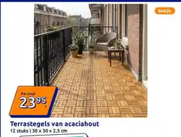 Action Terrastegels van acaciahout aanbieding