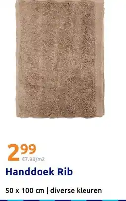 Action Handdoek Rib aanbieding