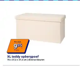 Action XL teddy opbergpoef aanbieding
