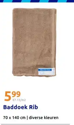 Action Baddoek Rib aanbieding