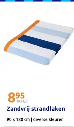 Action Zandvrij strandlaken aanbieding