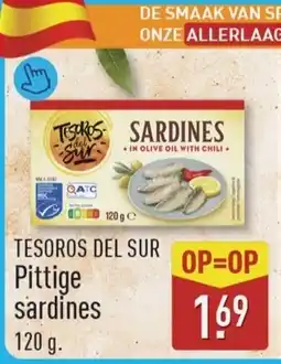 ALDI Tesoros del sur pittige sardines aanbieding