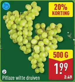 ALDI Pitloze witte druiven aanbieding