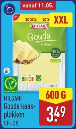 ALDI Milsani Gouda kaas- plakken aanbieding