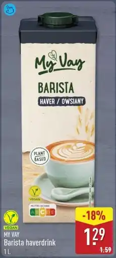 ALDI My vay Barista haverdrink aanbieding