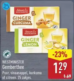 ALDI Westminster Gemberthee aanbieding