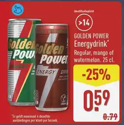 ALDI Golden power Energydrink aanbieding