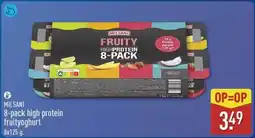ALDI Milsani 8-pack high protein fruityoghurt aanbieding