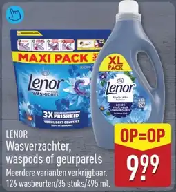 ALDI Lenor Wasverzachter, waspods of geurparels aanbieding
