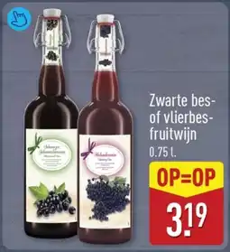 ALDI Zwarte bes- of vlierbes- fruitwijn aanbieding