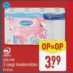 ALDI Sublimo 3-laags keukenrollen aanbieding