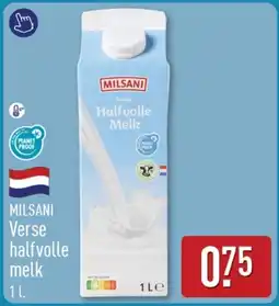 ALDI Milsani verse halfvolle melk aanbieding