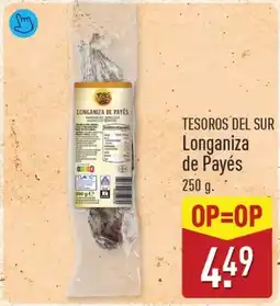 ALDI Tesoros Del Sur Longaniza de Payés aanbieding