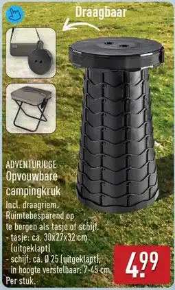 ALDI Adventuridge opvouwbare campingkruk aanbieding