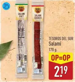 ALDI Tesoros Del Sur Salami aanbieding
