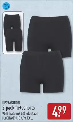 ALDI Up2fashion 2-pack fietsshorts aanbieding