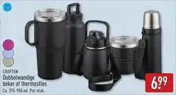 ALDI Crofton dubbelwandige beker of thermosfles aanbieding