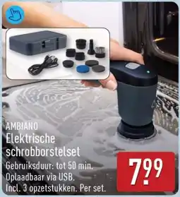 ALDI Ambiano Elektrische schrobborstelset aanbieding
