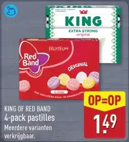 ALDI King of red band 4-pack pastilles aanbieding