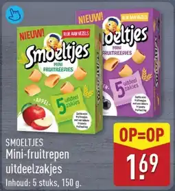 ALDI Smoeltjes Mini-fruitrepen uitdeelzakjes aanbieding