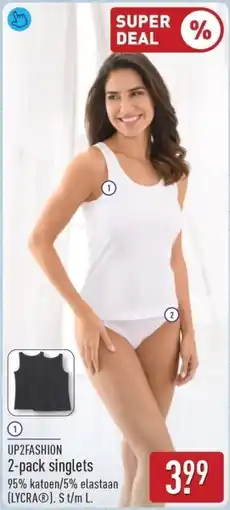 ALDI Up2fashion 2-pack singlets aanbieding