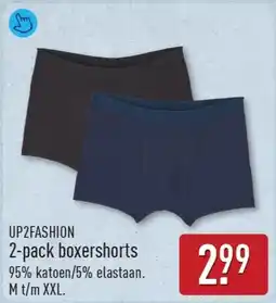 ALDI Up2fashion 2-pack boxershorts aanbieding