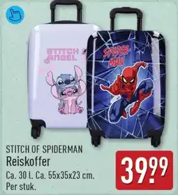 ALDI Stitch of Spiderman Reiskoffer aanbieding