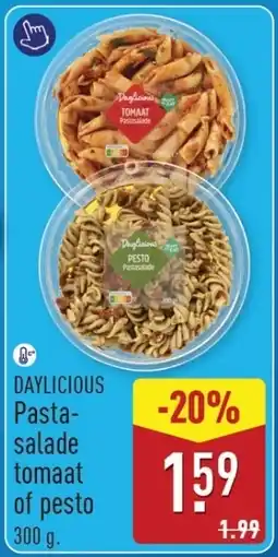 ALDI Daylicious pasta- salade tomaat of pesto aanbieding