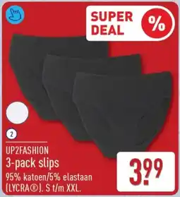 ALDI Up2fashion 3-pack slips aanbieding
