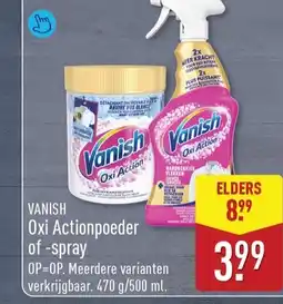ALDI Vanish Oxi Actionpoeder of -spray aanbieding