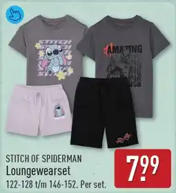 ALDI Stitch of Spiderman Loungewearset aanbieding