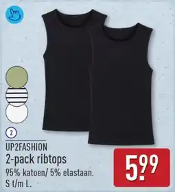 ALDI Up2fashion 2-pack ribtops aanbieding
