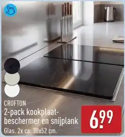ALDI Crofton 2-pack kookplaat- beschermer en snijplank aanbieding
