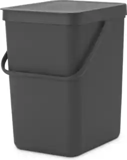 Bol.com Brabantia Sort & Go Prullenbak - 25 liter - Dark Grey aanbieding