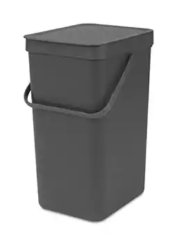 Bol.com Brabantia Sort & Go Prullenbak - 16 liter - Dark Grey aanbieding