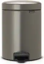 Bol.com Brabantia NewIcon Prullenbak - 5 liter - Badkamer - Platinum aanbieding
