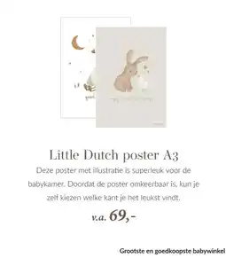 Babypark Little Dutch poster A3 aanbieding