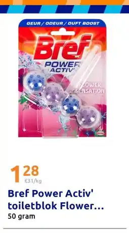 Action Bref Power Activ' toiletblok Flower... aanbieding