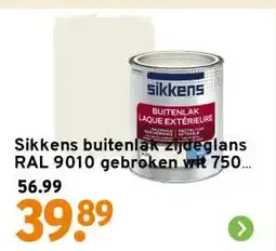 GAMMA Sikkens buitenlak zijdeglans RAL 9010 gebroken wit 750 ml aanbieding