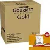 Bol.com Gourmet Gold Fijne Hapjes in saus - Kattenvoer Natvoer - Vis/Vlees - 96 x 85 g aanbieding