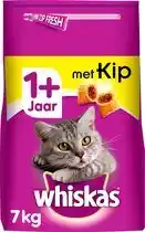 Bol.com Whiskas Kattenbrokken - Adult 1+ - Kip - zak 7kg aanbieding