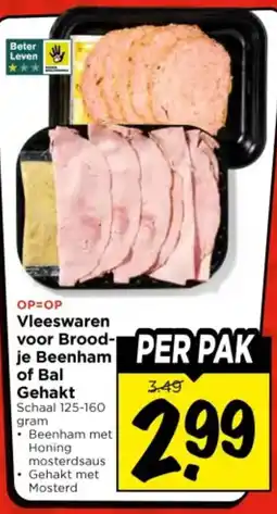 Vomar Voordeelmarkt Vleeswaren voor Broodje Beenham of Bal Gehakt aanbieding