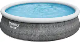 Bol.com Bestway Easy Pool Set Met Pomp Rattan Look 4.57M X 1.07M aanbieding