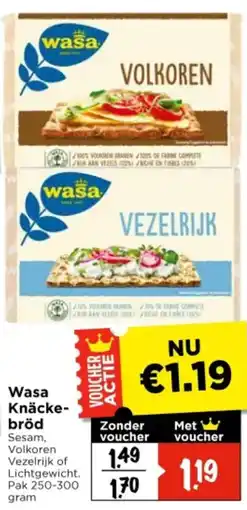 Vomar Voordeelmarkt Wasa Knäckebrod aanbieding